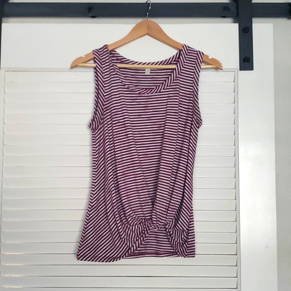 Red & White Striped Tank